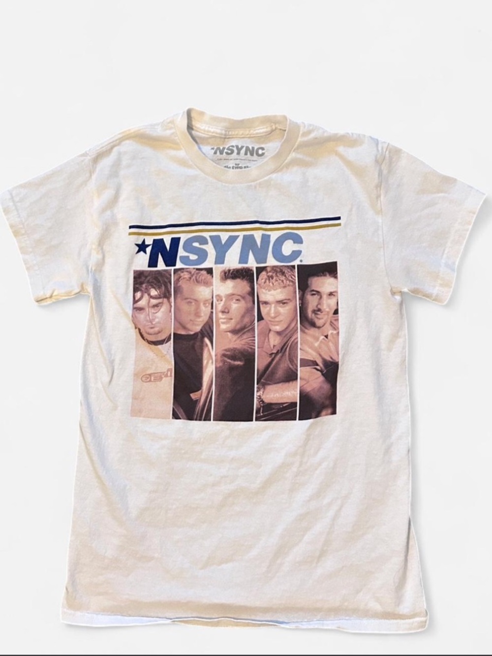 NSYNC White Graphic Band Tee - Men's Short Sleeve